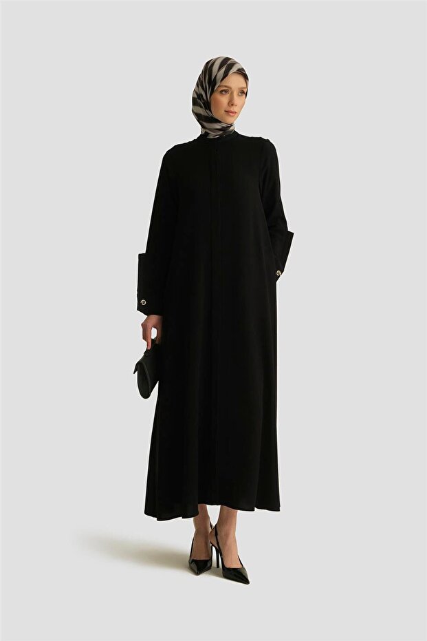 Wide Cuff Overcoat 25Y8206 Black