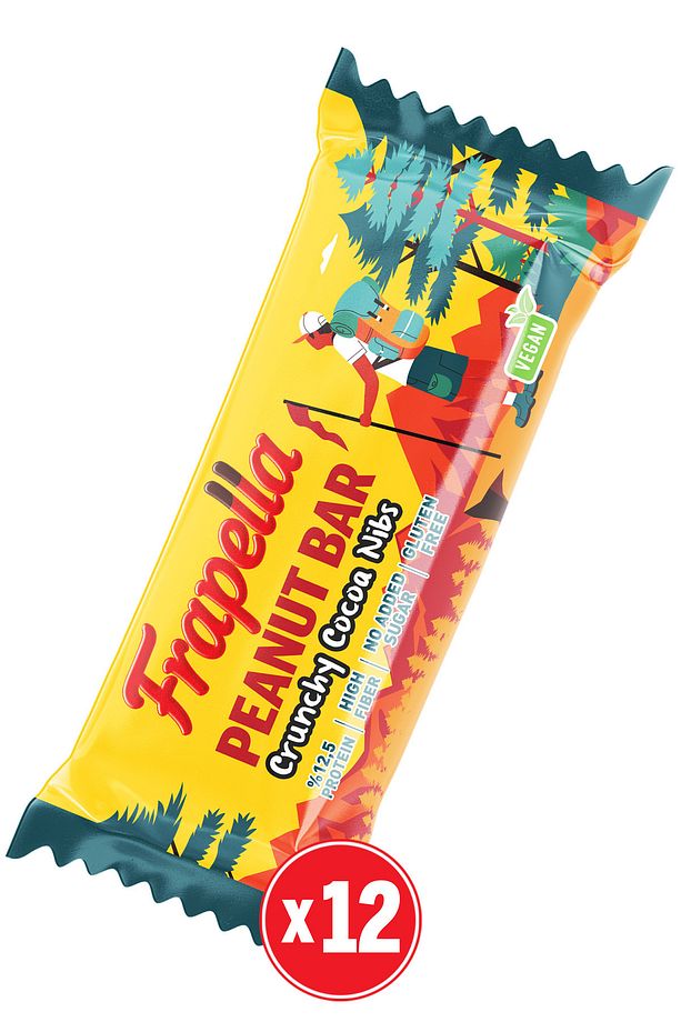 Kakao Nibs Ve Kakaolu Yer Fıstık Barı Vegan 40 Gr. x 12 Adet - 1