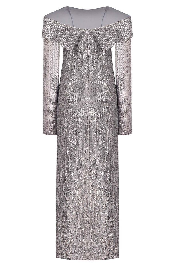 Silver Starlight Elbise - L - 2