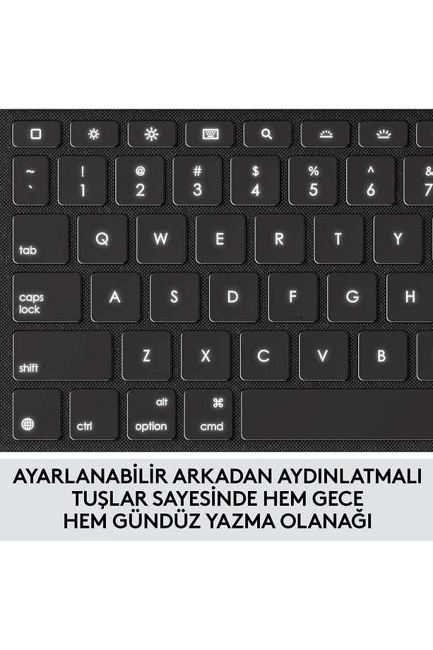 Combo Touch iPad 10.2 inç 7. ve 8. Nesil ile Uyumlu Çok Yönlü Klavyeli Kılıf - Gri - 4