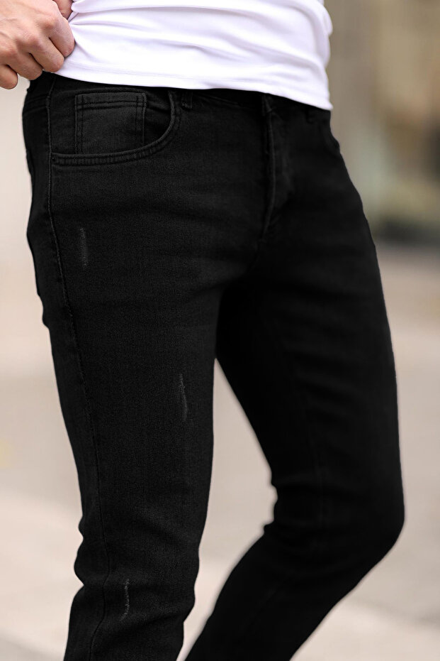 Siyah Smoke Skinny Fit Esnek Kumaş Jeans Kot Pantolon TMNAW25JE00013 - 5