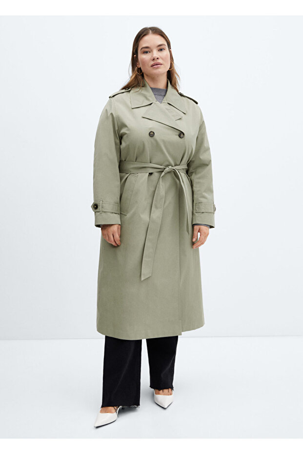 Çift düğmeli trençkot - 5