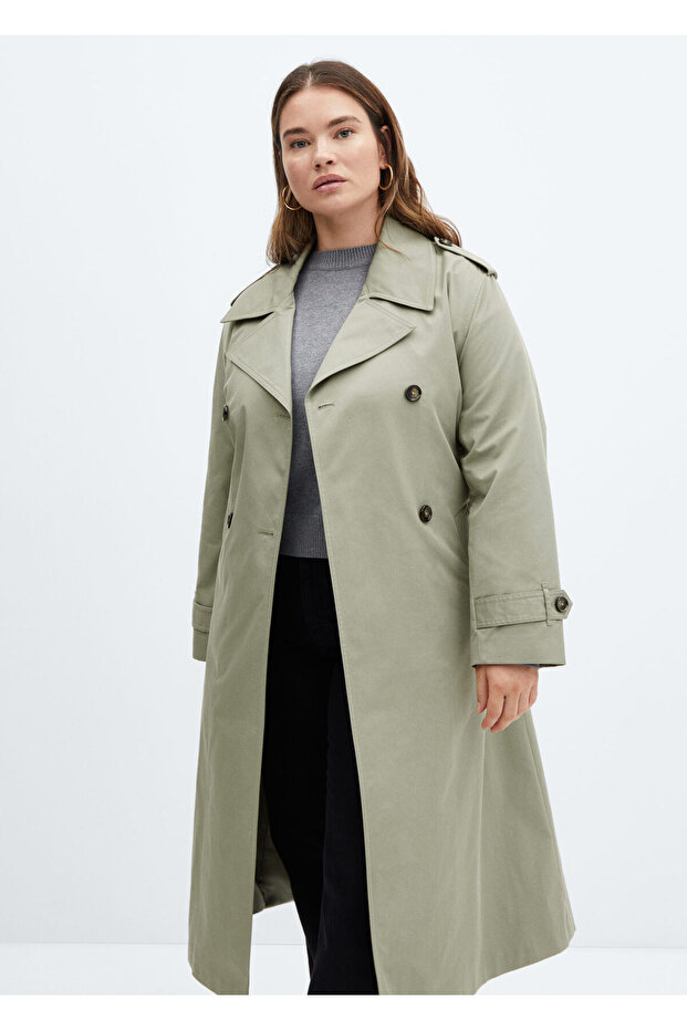 Çift düğmeli trençkot - 7