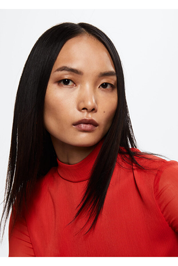 Kadın Kırmızı Elbise - 6