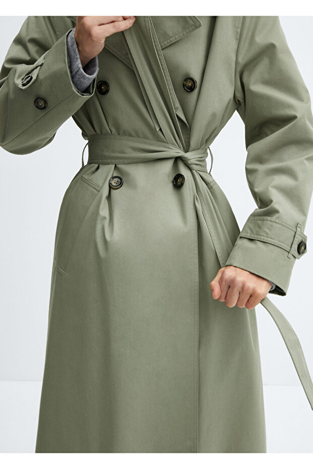 Çift düğmeli trençkot - 8