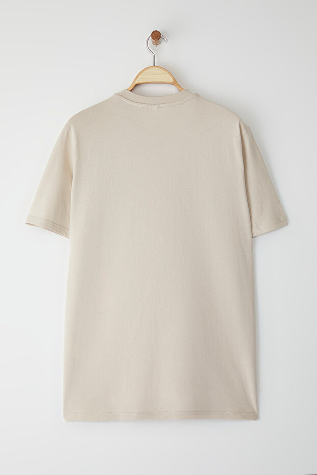 Taş Regular/Normal Kesim At Nakış Detaylı %100 Pamuklu T-Shirt TMNSS24TS00056 - 4