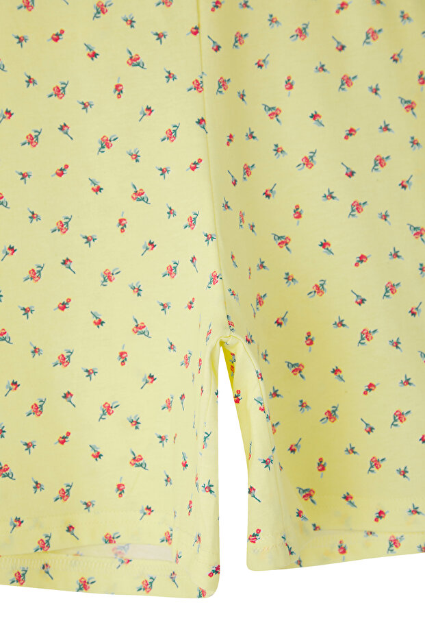 Sarı/Çok Renkli 3'lü 100% Pamuk Baskılı Süprem Örme Pijama Altı TBBSS25IA00006 - 3