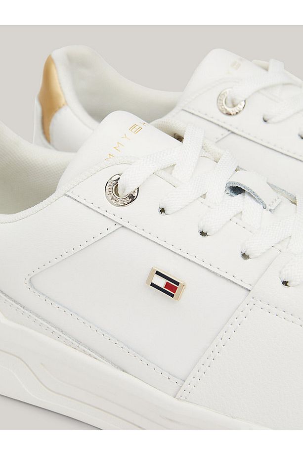 Logolu Kalın Tabanlı Deri Sneaker Ayakkabı  AYAKKABI FW0FW08076 YBL - 6