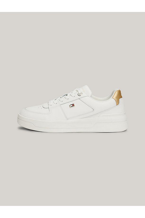 Logolu Kalın Tabanlı Deri Sneaker Ayakkabı  AYAKKABI FW0FW08076 YBL - 7
