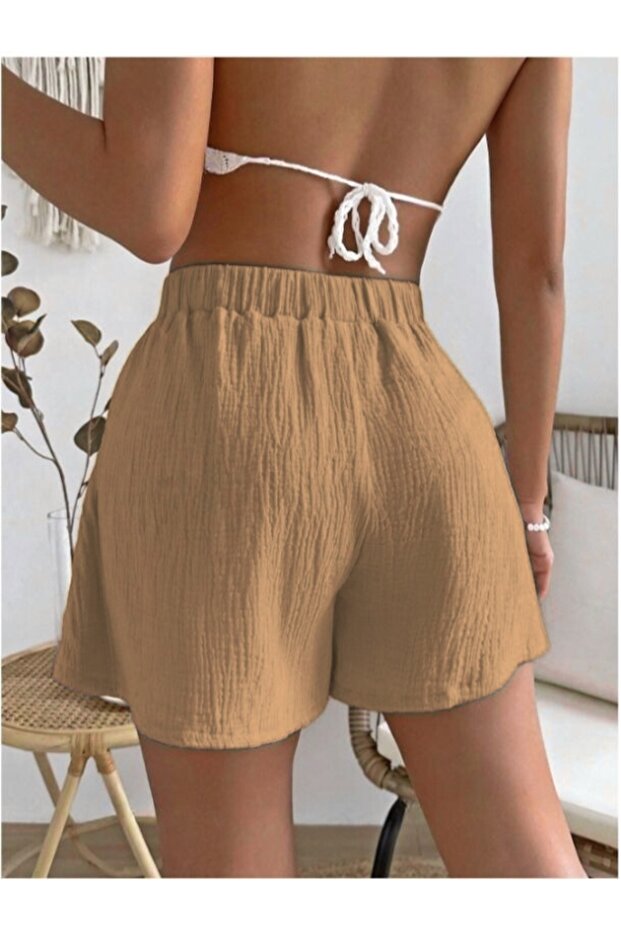 Belden Bağlamalı Şort - 4