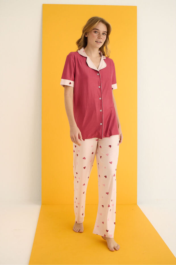 MARLA DÜĞMELİ PİJAMA TAKIMI - 2