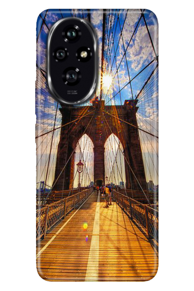 Honor 200 Case Decorative Silicone Printed A58 Cover Walking Bridge