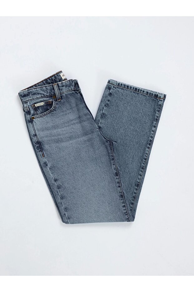 Kadın Mavi Regular Fit Jean W4YA98D5CC5-GJLV - 7