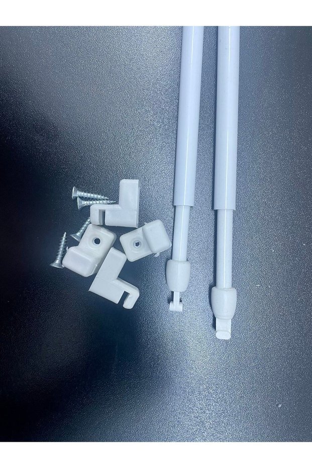 White Briz Curtain Rod (Butterfly Curtain Rod) 90-110cm