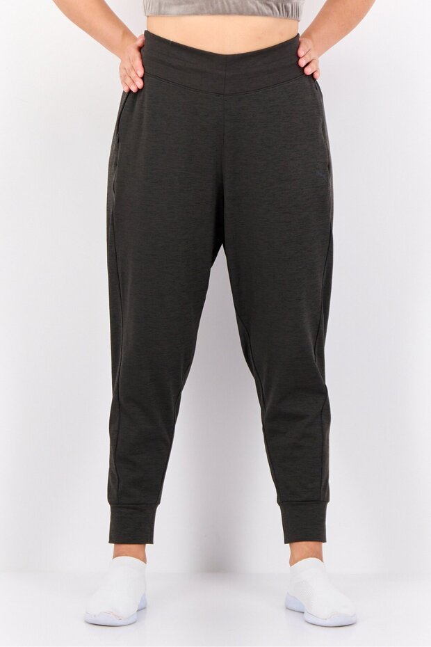 Women Tight Fit Brand Logo Training Sweatpants, Black