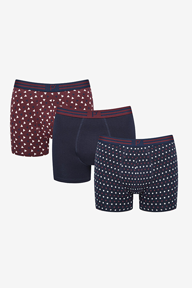 بوكسر متعدد الألوان 3 قطع - 1