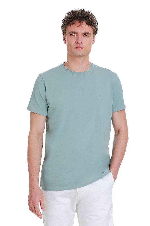 Mavi Regular Fit Bisiklet Yaka Pamuklu Tişört - 1