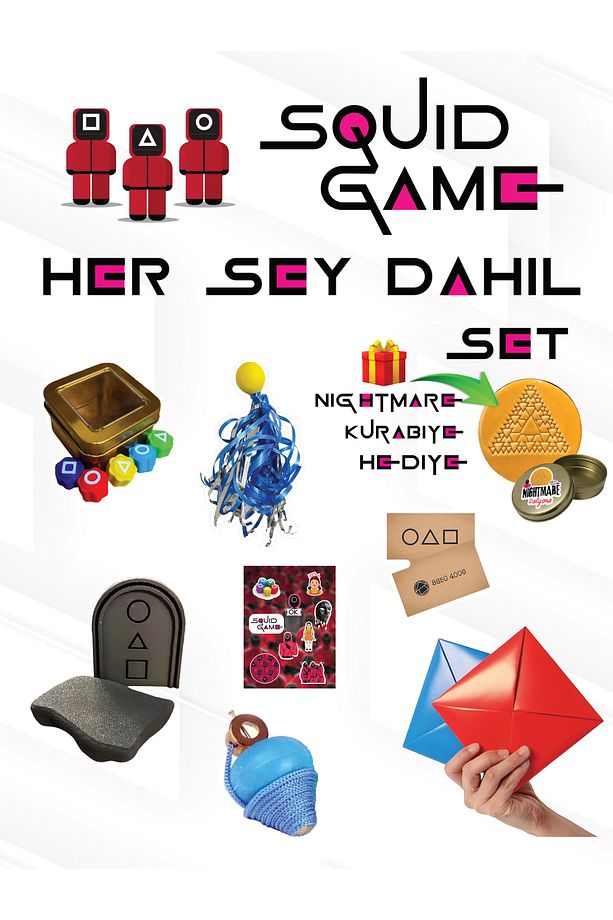 Squid Game Her Şey Dahil Oyun Seti - Squid Game Tüm Oyunlar Dahil Set - Squid Game Oyunları - 1