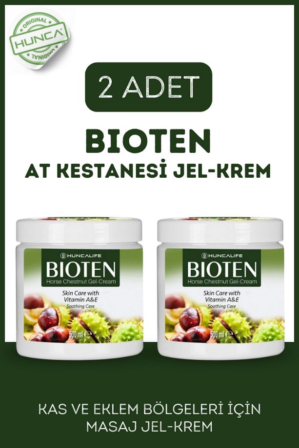 Bioten At Kestanesi Kas Ve Eklemler Için Masaj Jeli, Masaj Kremi 500 ml ( 2 Adet X 500 ml ) - 1