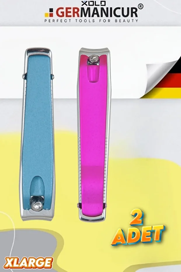 2 Adet Metalik Tırnak Makası Büyük Boy Large El Ayak Çıt Çıt Makas Makas Seti T501 - 2