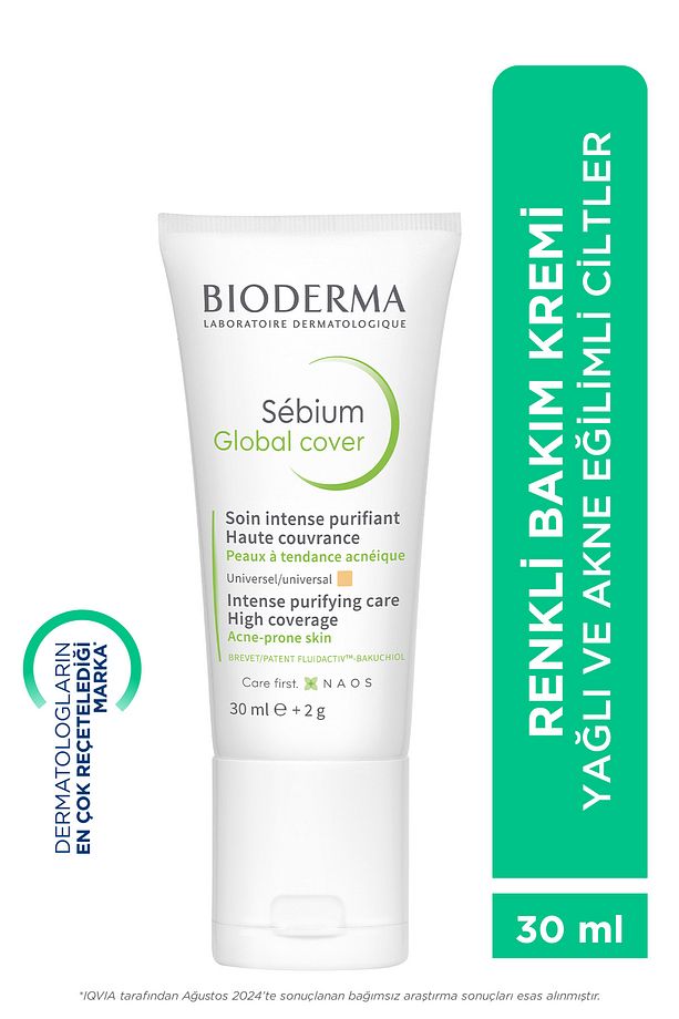 Sebium Global Cover Sivilce Karşıtı AHA ve Salisilik Asit İçeren Renkli Bakım Kremi 30 ml - 1