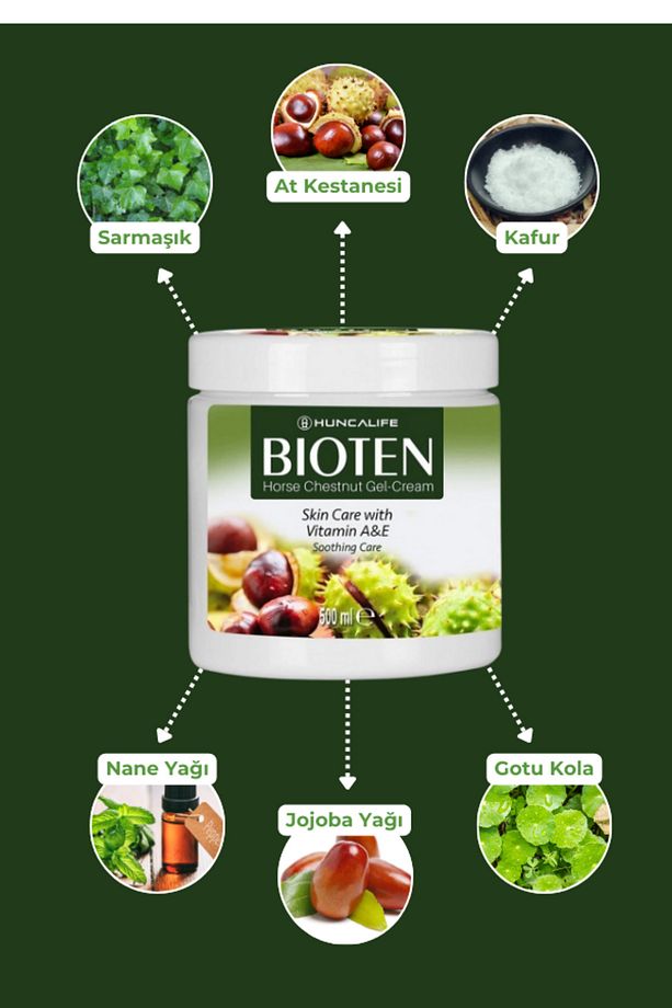 Bioten At Kestanesi Kas Ve Eklemler Için Masaj Jeli, Masaj Kremi 500 ml ( 2 Adet X 500 ml ) - 3