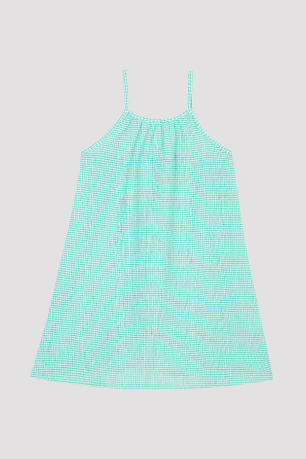 Kız Çocuk Basic Mint Yeşili Elbise - 1