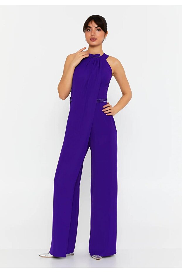 5949CRP KREP TULUM ELBİSE - 1