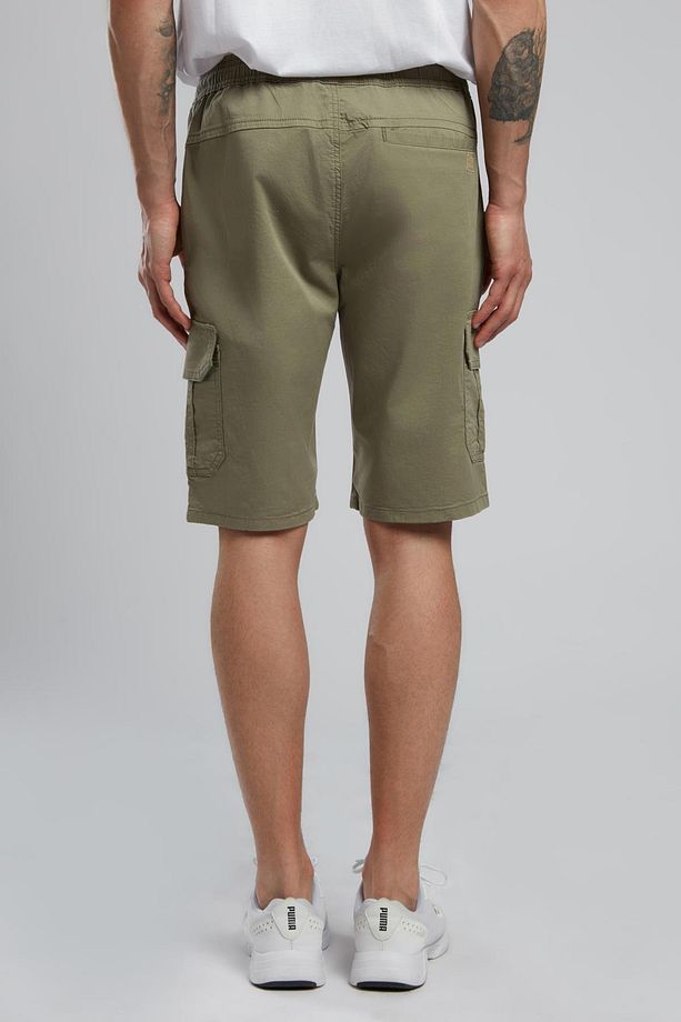 Jogger Cargo Erkek Dokuma Şort Haki - 3