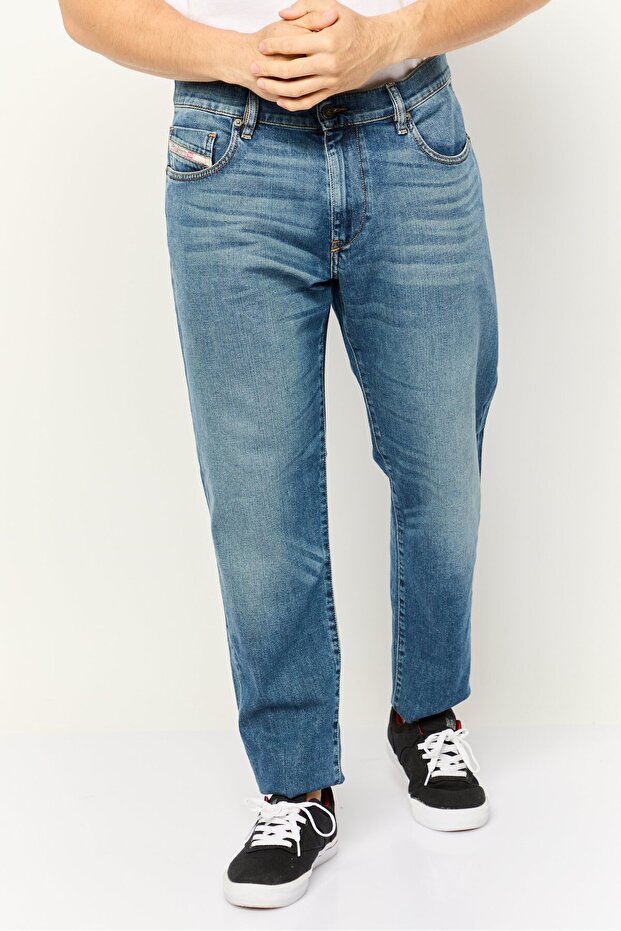 Men D-Strukt Slim Fit Wash Stretchable Denim, Blue