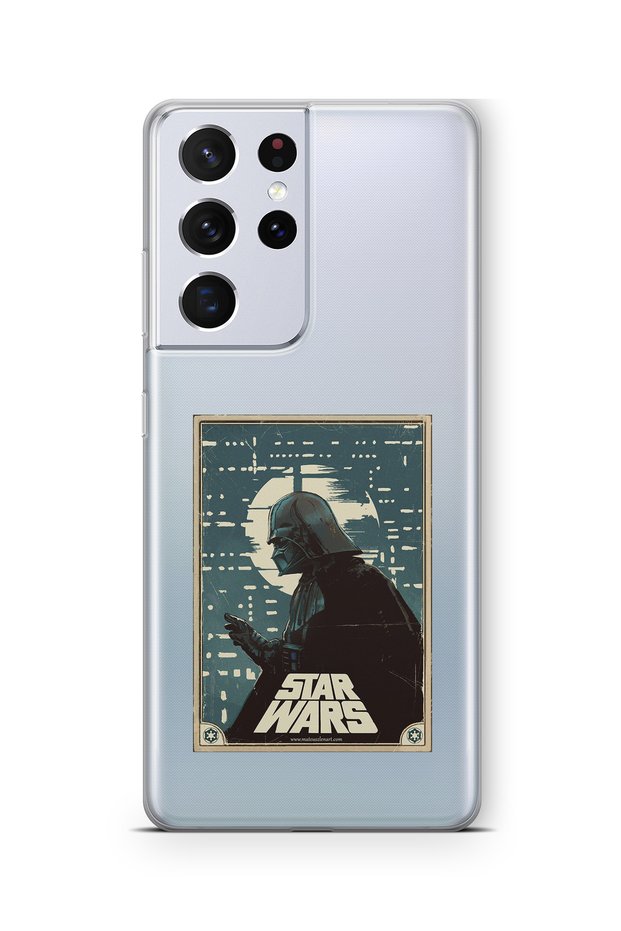 Samsung Galaxy S21 Ultra Compatible Star Wars Poster Design Printed Transparent Case