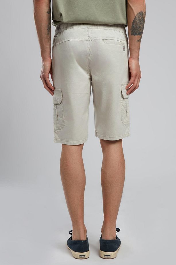 Jogger Cargo Erkek Dokuma Şort Taş - 3