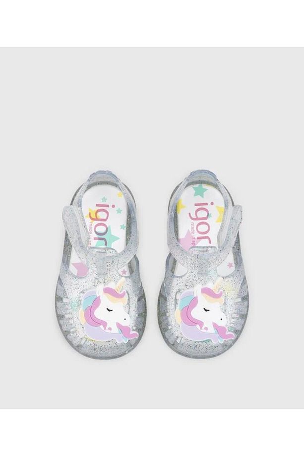 Tobby Unicornio S10341 Kız Çocuk Şeffaf Simli Sandalet - 3