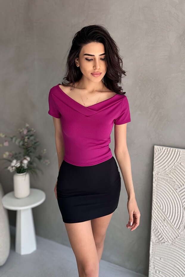 Crop Kısakol Fitilli Ön Arka V - 4