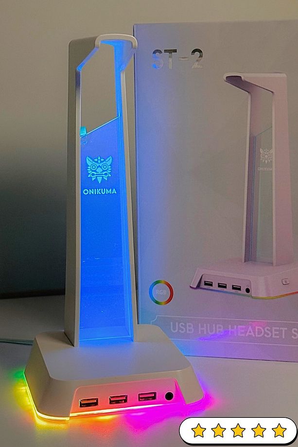 Onikuma -2 - Rgb Kulaklık Tutucu - Kulaklık Standı - Gamer Yayıncı Setup - 8