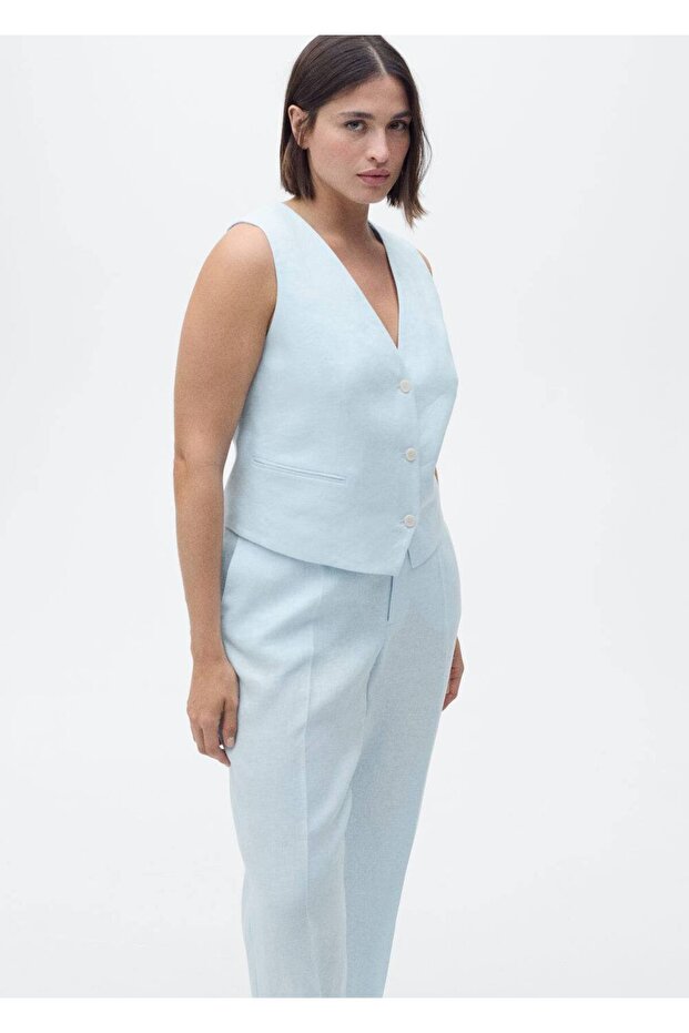 Keten pantolon takım - 6