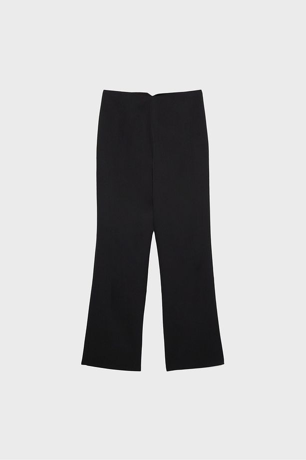Yırtmaçlı çan paça kumaş pantolon - 7