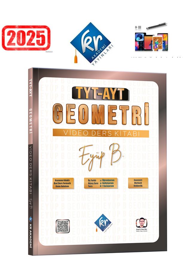 Eyüp B. TYT AYT Geometri Video Ders Kitabı KR Akademi +Android Kalem - 1