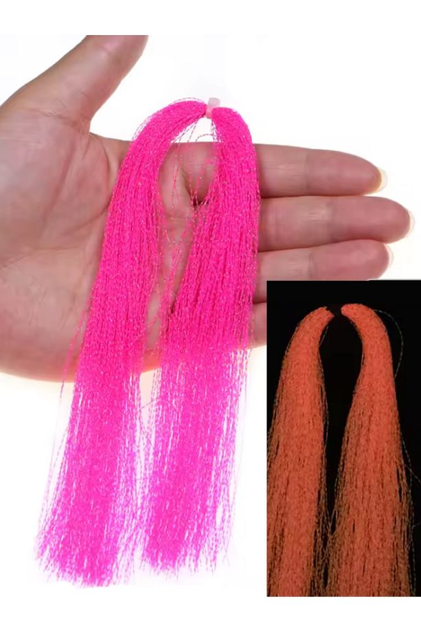 Fosforlu Karanlıkta Parlayan Pembe Glow Luminous in Dark Ultraviyole UV Neon 1 Poşet Çapari Simi - 1