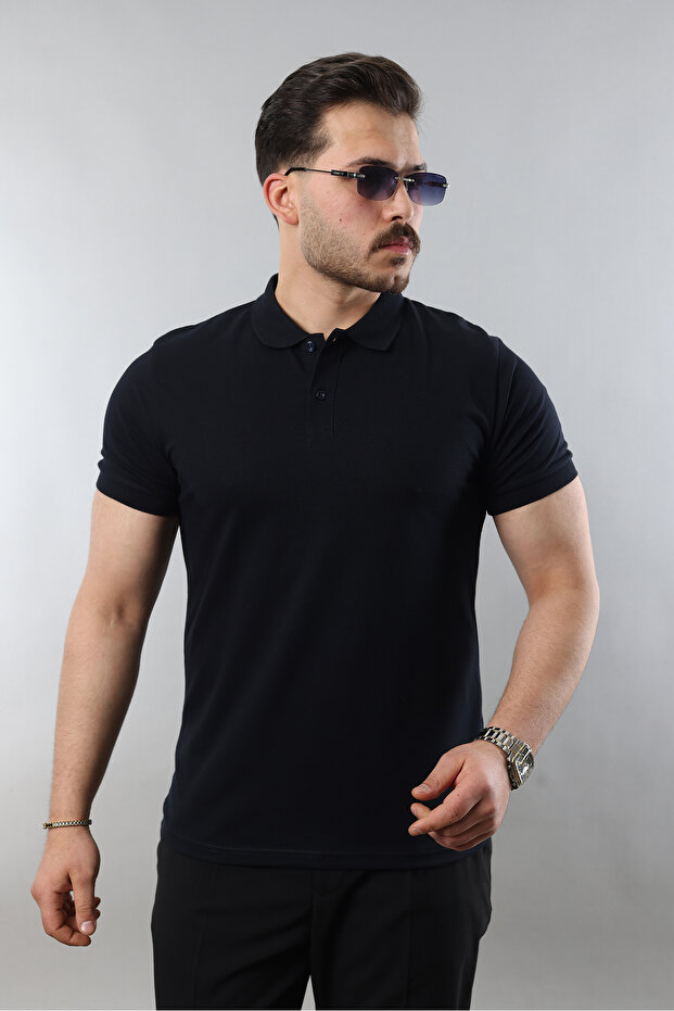 Men's Slim Fit Slim Fit Cotton Soft Texture Breathable Fabric Men's Polo Neck t Shirt