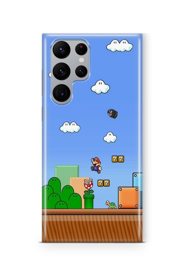 Samsung Galaxy S23 Ultra Compatible Mario Design Printed Transparent Case