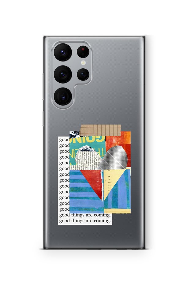 حافظة شفافة مطبوعة بتصميم الأشياء الجيدة المتوافقة مع هاتف Samsung Galaxy S22 Ultra
