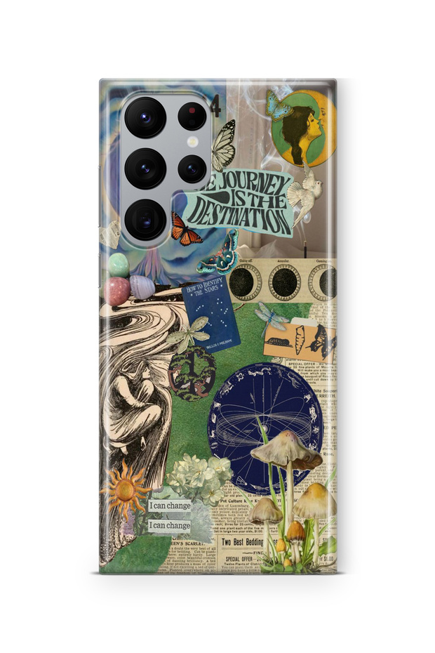 حافظة شفافة مطبوعة بتصميم The Journey متوافقة مع هاتف Samsung Galaxy S22 Ultra