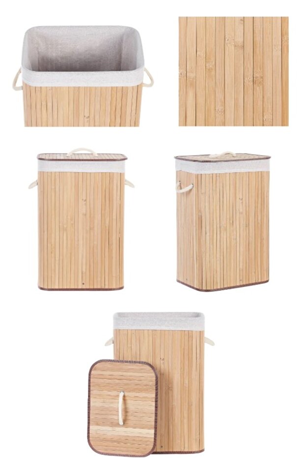 Bamboo Dirty Laundry Basket Rectangular - 2