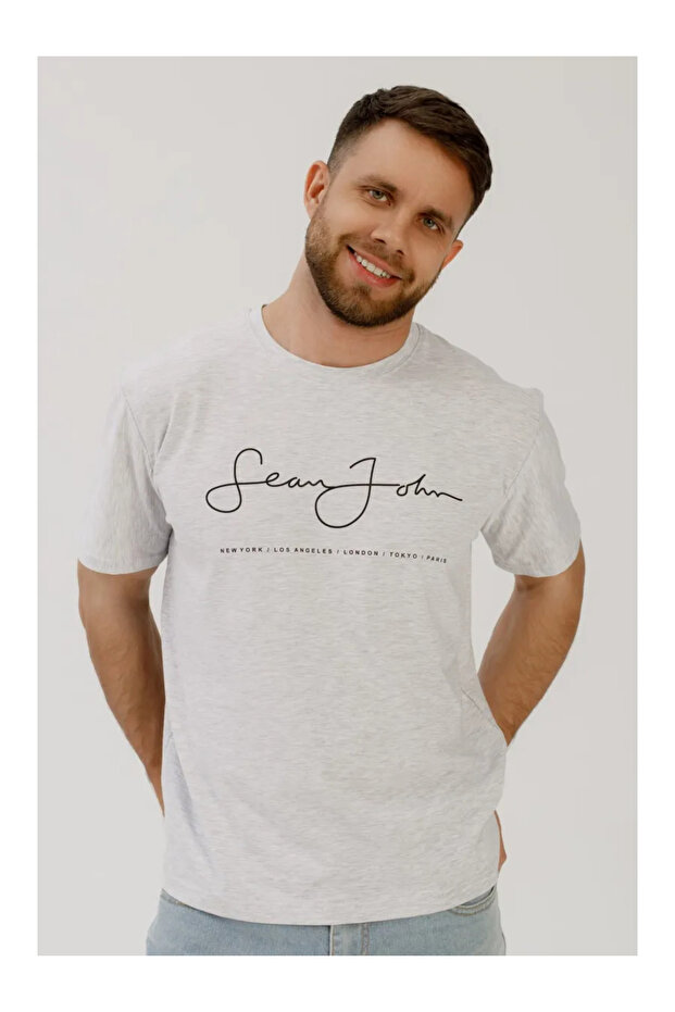 Men's Printed Crew Neck Short Sleeve T-Shirt