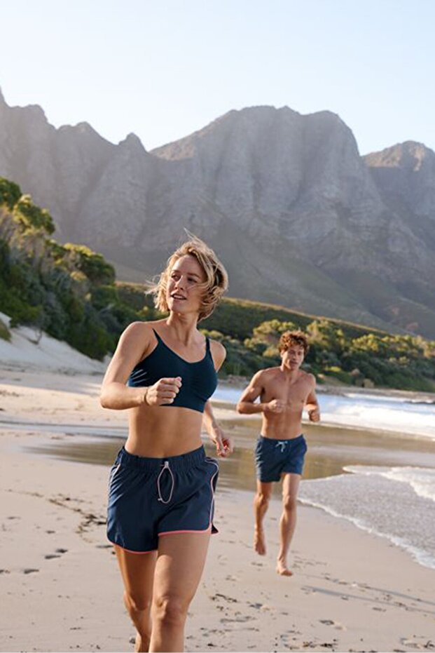 شورت سباحة نسائي سادة، كحلي - 1