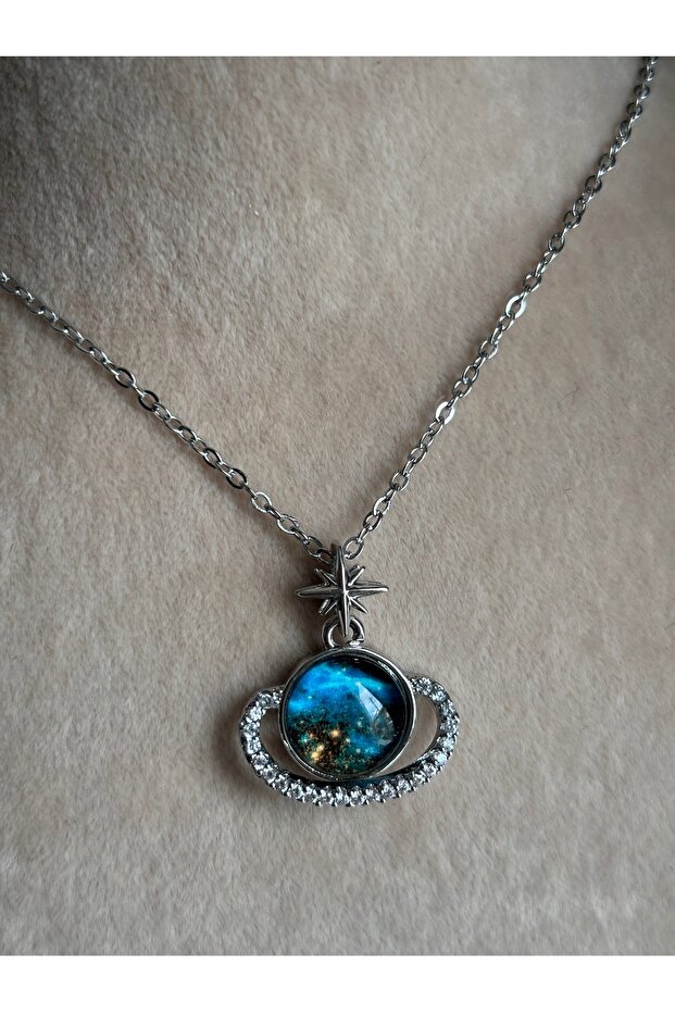 Satürn Çelik Kolye - 1