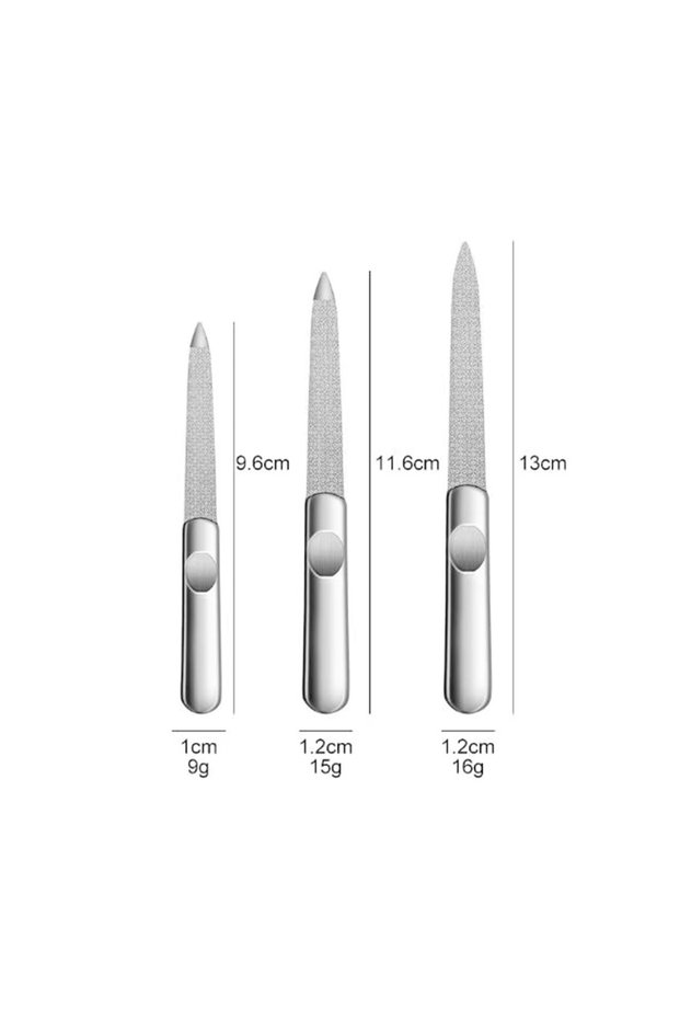 Steel 3pcs Nano Glass Nail File Transparent Crystal Nail Polish Rubbing Strip Polishing And Shining