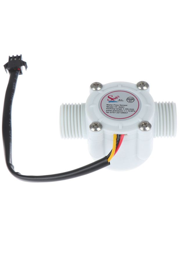 one size 1Pc 1/2'' water flow sensor control effect flowmeter hall 1-30L/min for Arduino - 1