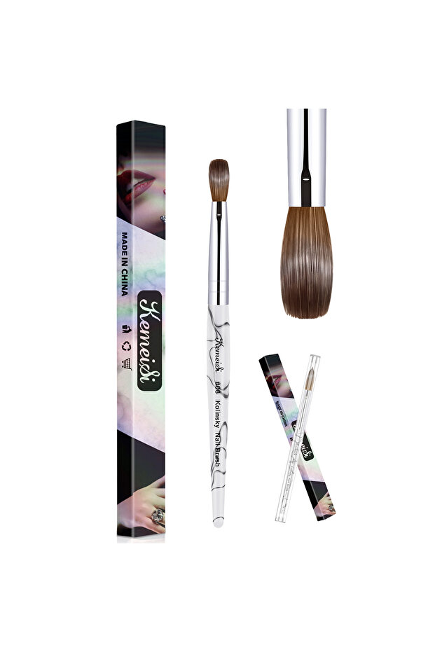 KOLINSKY 08 KEMEISI #8-#16 Kolinsky Acrylic Nail Brush Set 3D Pure Handmade Nail Brushes For Acrylic